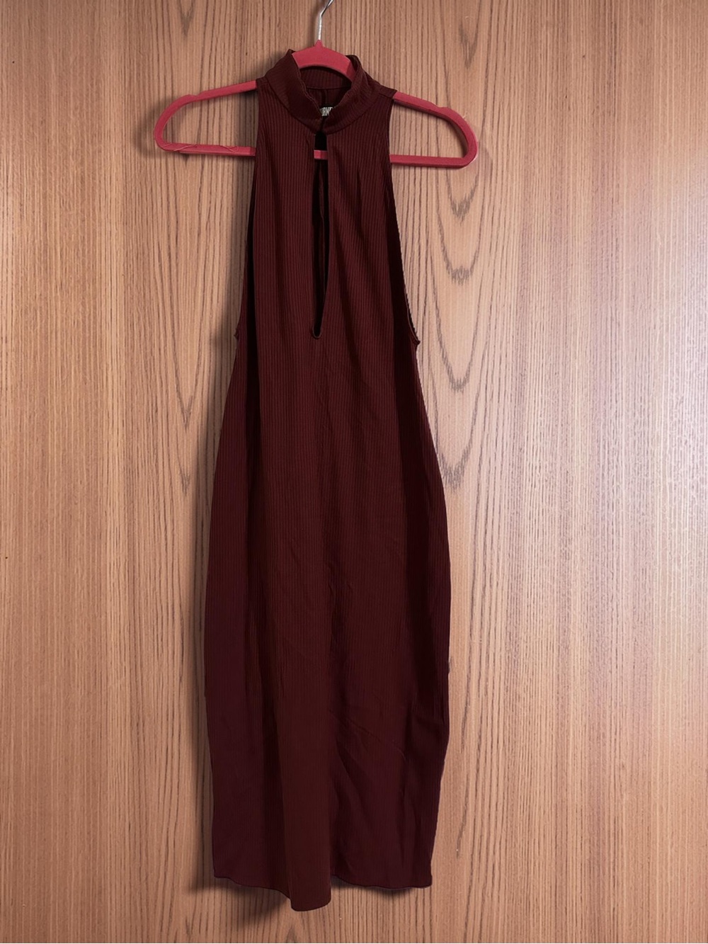 Reformation Wine High-Neck Midi Dress
